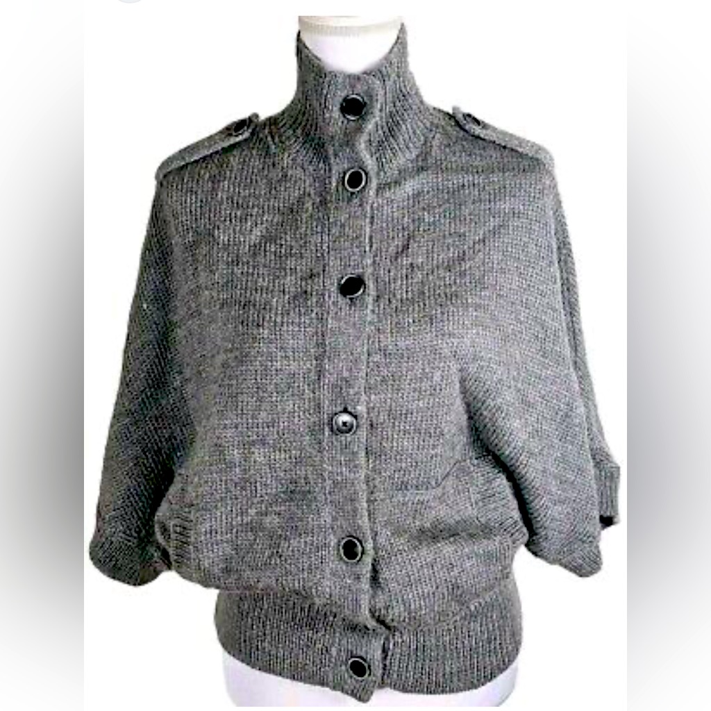 Banana Republic Alpaca Wool Blend Button Up Batwing Style Cardigan Warm Soft Xs